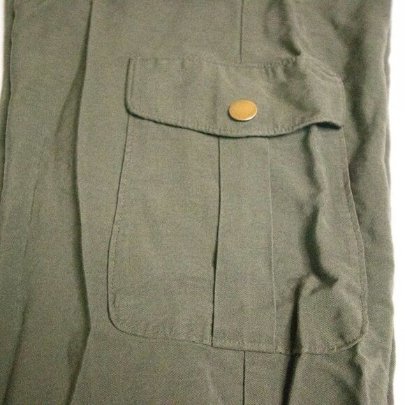 NWT loft FLUID PULL ON CARGO PANTS Vibrant olive - Picture 8 of 10